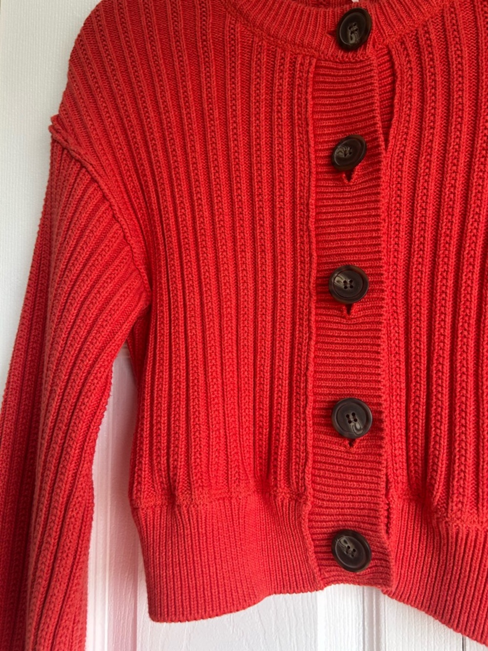 Free People All Yours Cable Knit Cropped Sweater Cardigan Size M - Picture 4 of 7